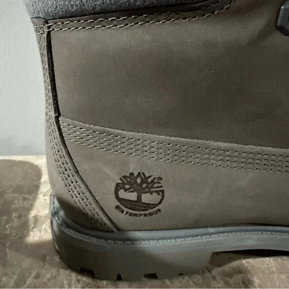 Timberland Linden Woods 6-inch Waterproof Boot Nubuck Grey Size 9 - Picture 9 of 10
